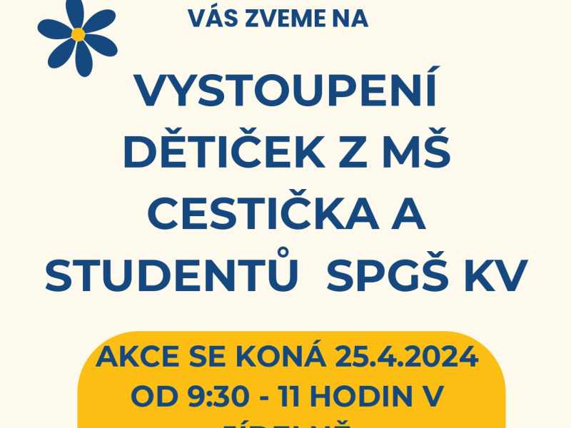Plakát k akci pro seniory s MŠ Cestička